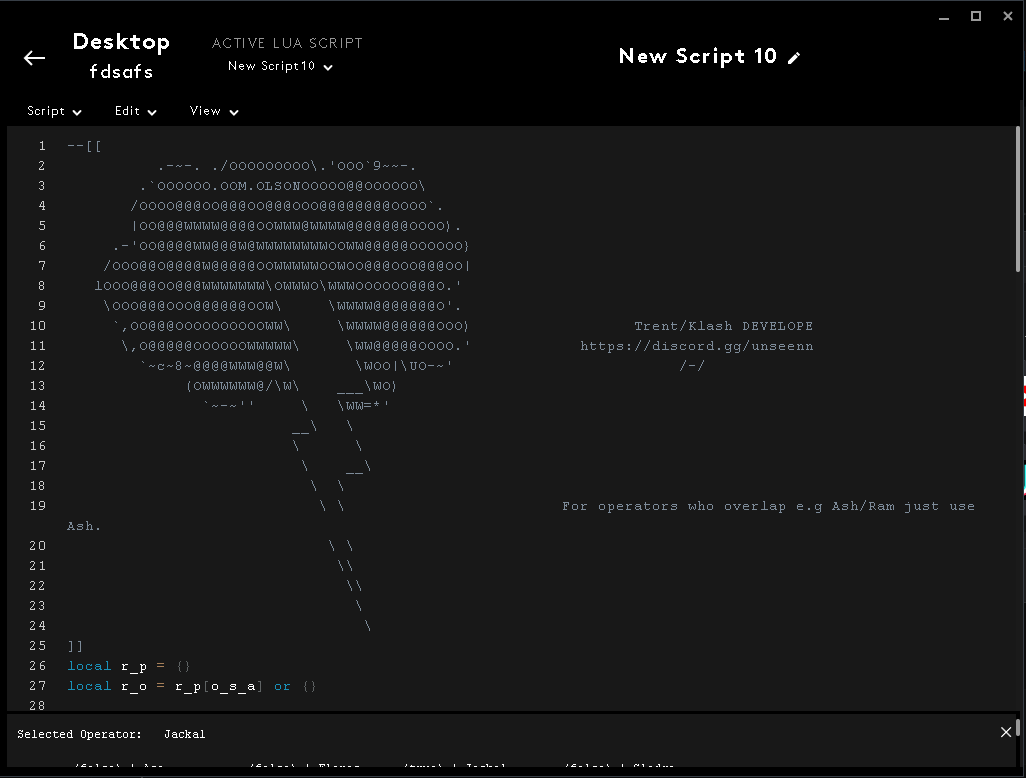 R6 LUA Script library for Rainbow Six Siege